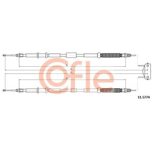 Cable Pull, parking brake COFLE 11.5774