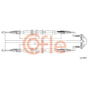 Cable Pull, parking brake COFLE 11.5857