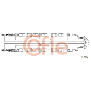 Cable Pull, parking brake COFLE 11.5864