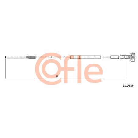 Cable Pull, parking brake COFLE 11.5936