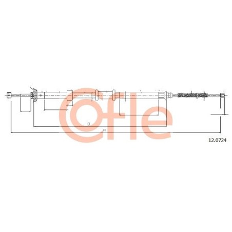 Cable Pull, parking brake COFLE 12.0724