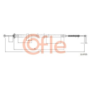 Cable Pull, parking brake COFLE 12.0725