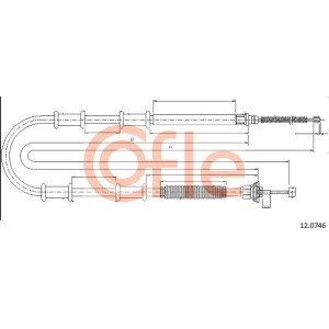 Cable Pull, parking brake COFLE 12.0746