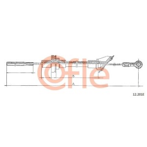 Cable Pull, clutch control COFLE 12.201E