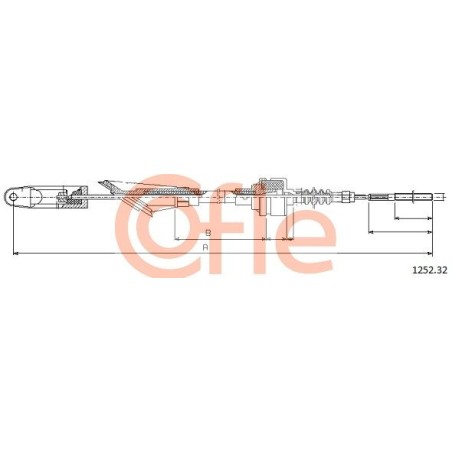 Cable Pull, clutch control COFLE 1252.32