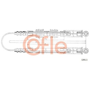 Cable Pull, parking brake COFLE 1261.1