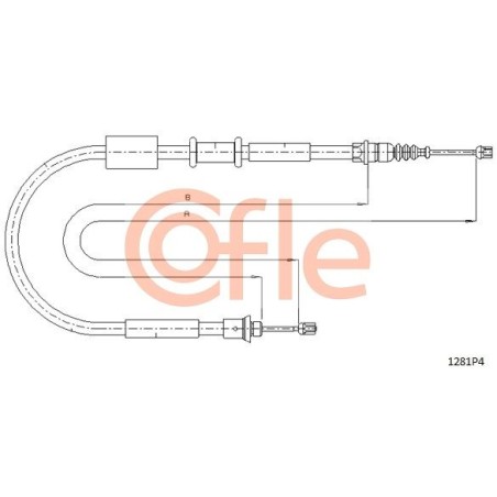 Cable Pull, parking brake COFLE 1281P4