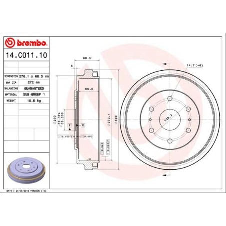 Ταμπούρο BREMBO 14.C011.10