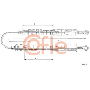 Cable Pull, parking brake COFLE 1401.3