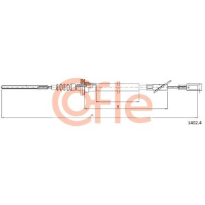Cable Pull, clutch control COFLE 1402.4