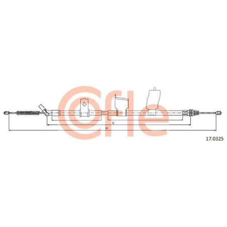 Cable Pull, parking brake COFLE 17.0325