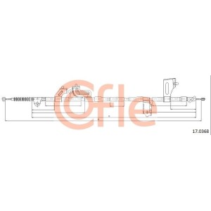 Cable Pull, parking brake COFLE 17.0368