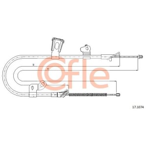 Cable Pull, parking brake COFLE 17.1074