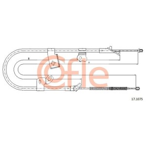 Cable Pull, parking brake COFLE 17.1075
