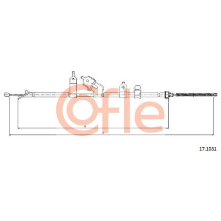 Cable Pull, parking brake COFLE 17.1081