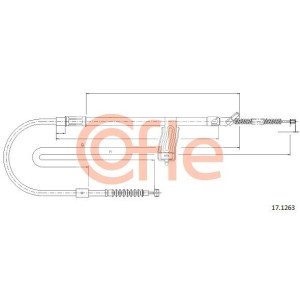 Cable Pull, parking brake COFLE 17.1263