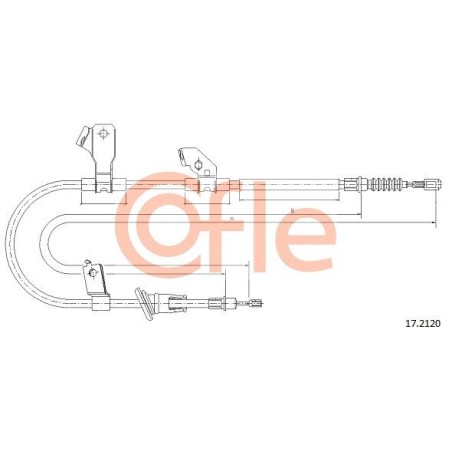 Cable Pull, parking brake COFLE 17.2120