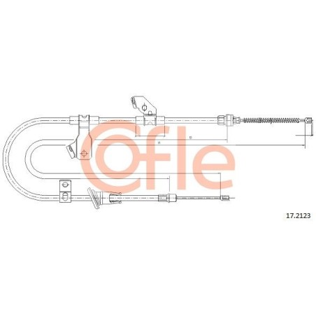 Cable Pull, parking brake COFLE 17.2123