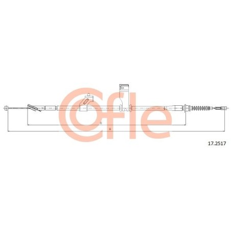 Cable Pull, parking brake COFLE 17.2517