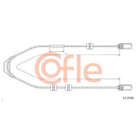 Cable Pull, parking brake COFLE 17.2730