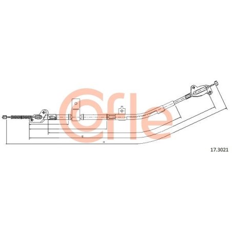 Cable Pull, parking brake COFLE 17.3021