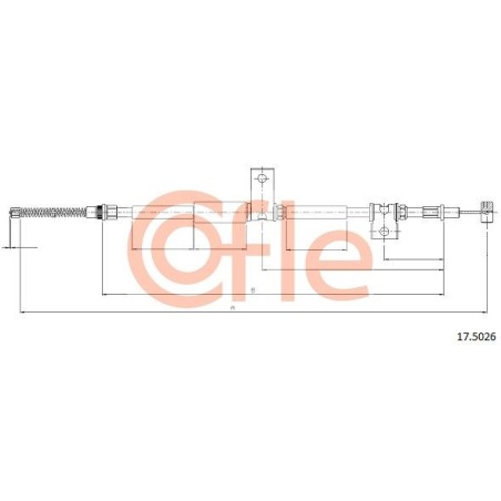 Cable Pull, parking brake COFLE 17.5026