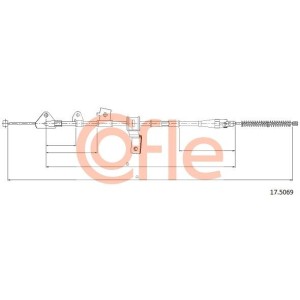 Cable Pull, parking brake COFLE 17.5069