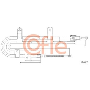 Cable Pull, parking brake COFLE 17.6022