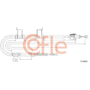 Cable Pull, parking brake COFLE 17.6052