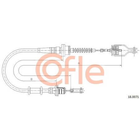 Cable Pull, clutch control COFLE 18.0071