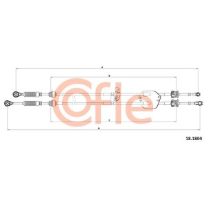 Cable Pull, manual transmission COFLE 18.1804