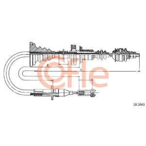 Cable Pull, clutch control COFLE 18.2663