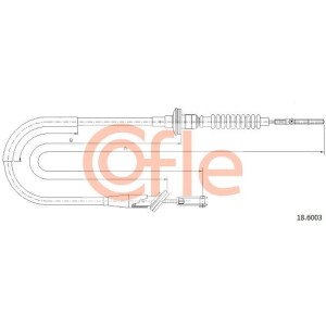 Cable Pull, clutch control COFLE 18.6003