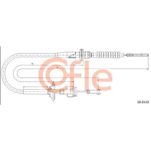 Cable Pull, clutch control COFLE 18.6110