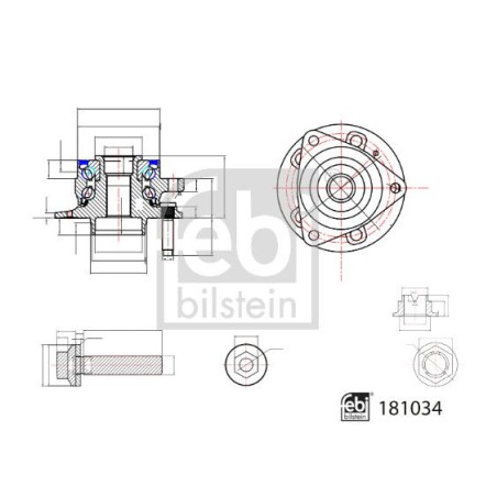 Σετ ρουλεμάν τροχών FEBI BILSTEIN 181034