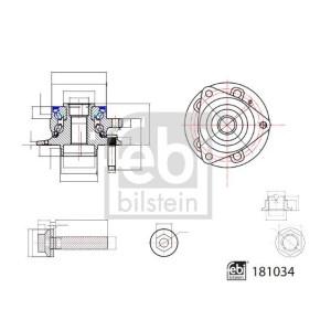 Σετ ρουλεμάν τροχών FEBI BILSTEIN 181034