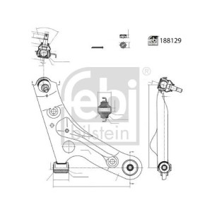 Control/Trailing Arm, wheel suspension FEBI BILSTEIN 188129