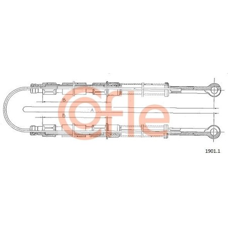 Cable Pull, parking brake COFLE 1901.1