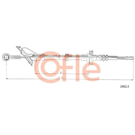 Cable Pull, clutch control COFLE 1902.5