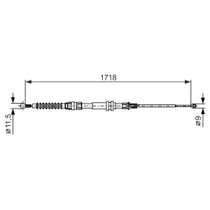 Cable Pull, parking brake BOSCH 1987482378