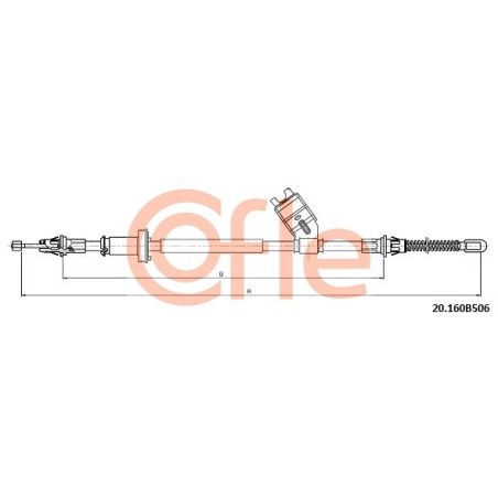 Cable Pull, parking brake COFLE 20.160B506