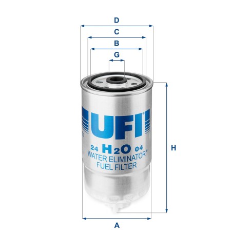 Φίλτρο καυσίμου UFI 24.H2O.04