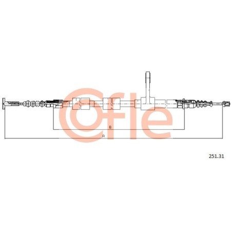 Cable Pull, parking brake COFLE 251.31