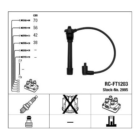 Σετ καλωδίων υψηλής τάσης NGK 2995