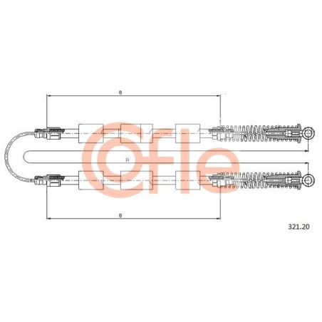 Cable Pull, parking brake COFLE 321.20