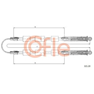 Cable Pull, parking brake COFLE 321.20