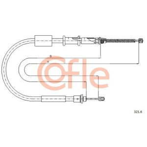 Cable Pull, parking brake COFLE 321.6