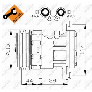 Compressor, air conditioning NRF 32207