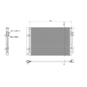 Condenser, air conditioning NRF 350496