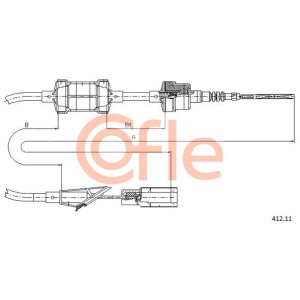 Cable Pull, clutch control COFLE 412.11